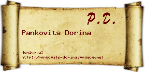 Pankovits Dorina névjegykártya