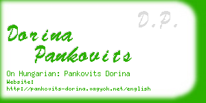 dorina pankovits business card